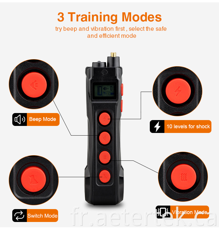 Dog Shock Trainer Vibrate Beep 1000M